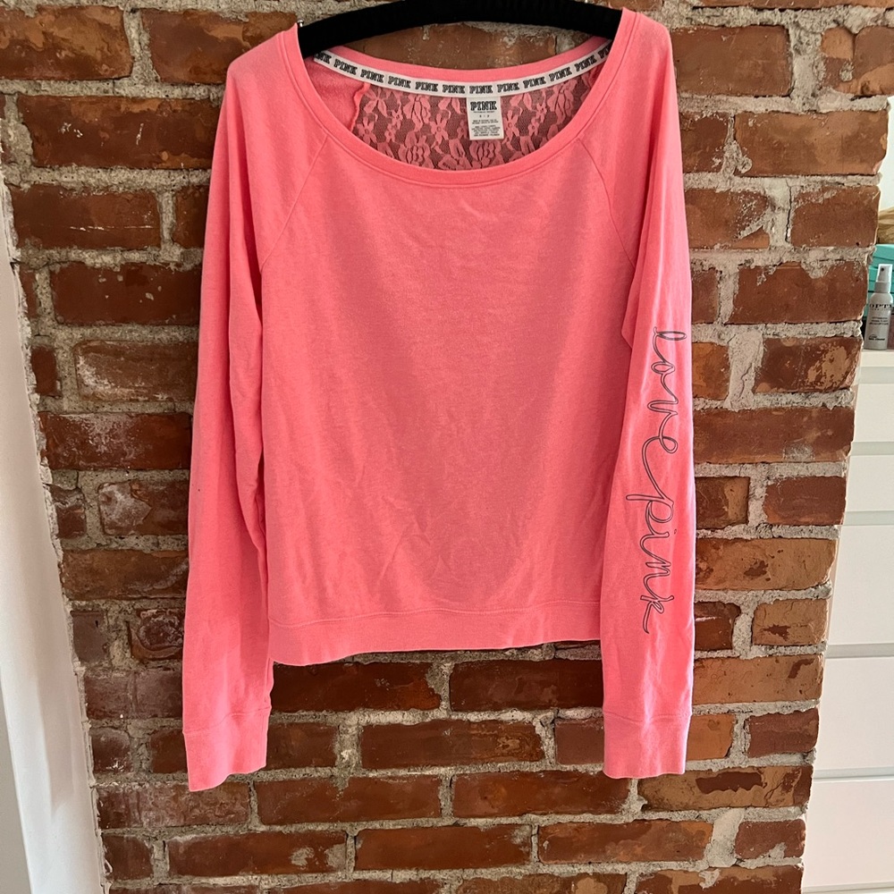 VS Pink Crew with Lace back